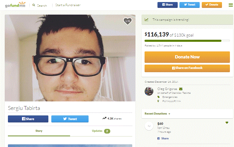 GoFundMe success story: $116,139 raised