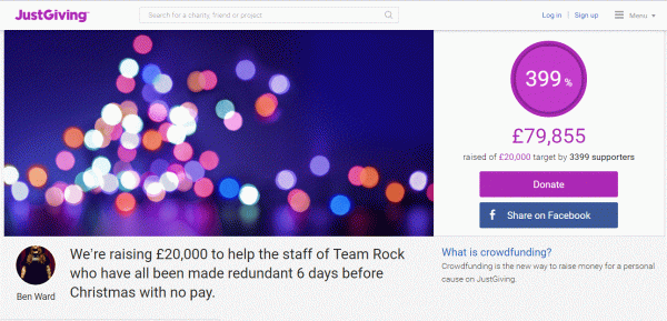 GoFundMe employment: £79,855 raised