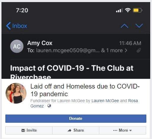 Laid off and Homeless due to COVID-19 pandemic